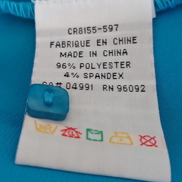 Renuar Teal Blue Blouse NWT Sz 8 - Picture 14 of 15